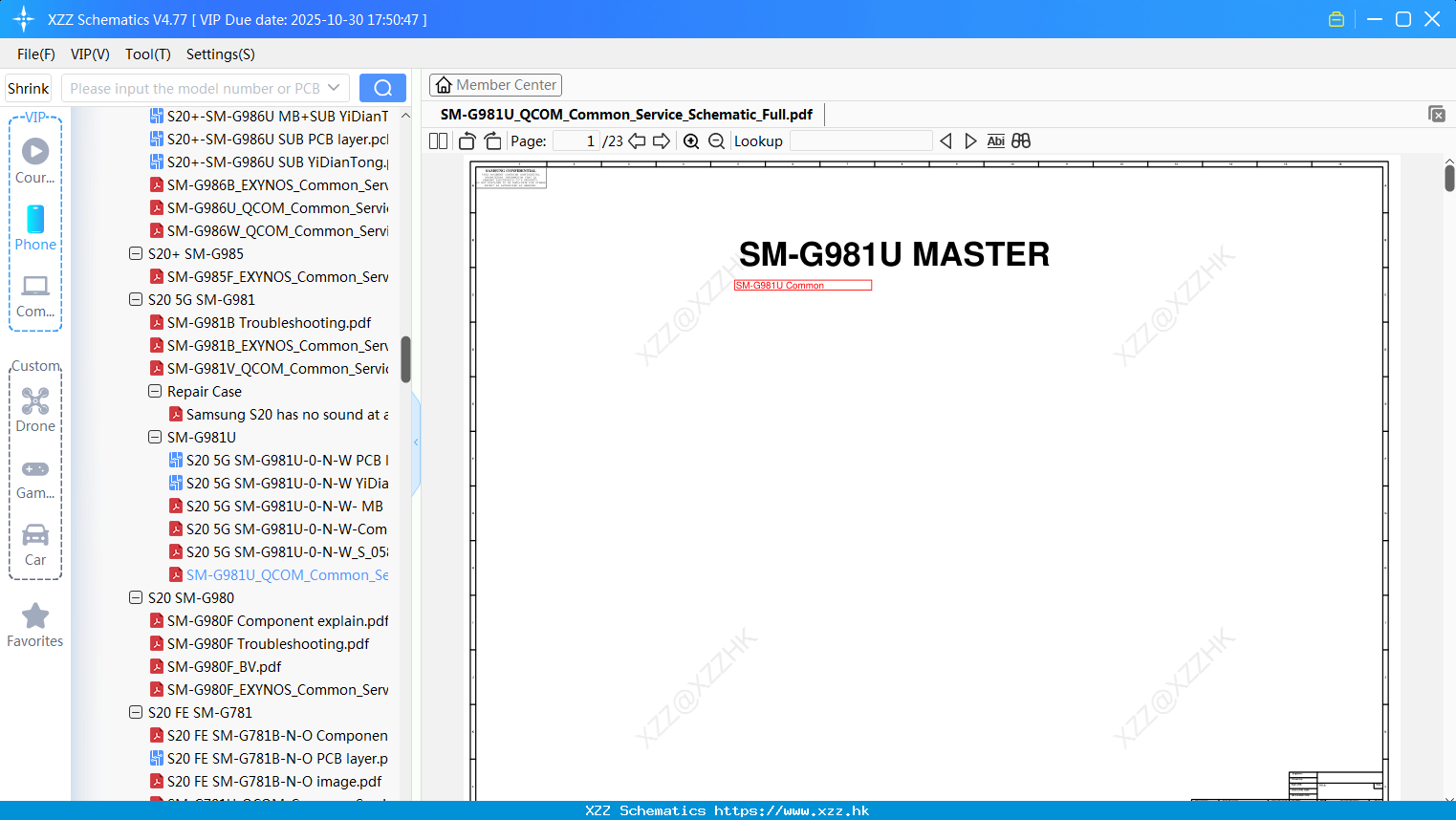 Samsung SM-G981U_QCOM_Common_Service_Schematic_Full